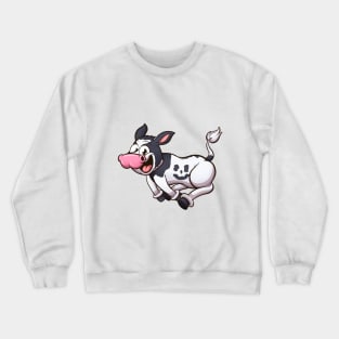 Running Cute Cartoon Calf Crewneck Sweatshirt